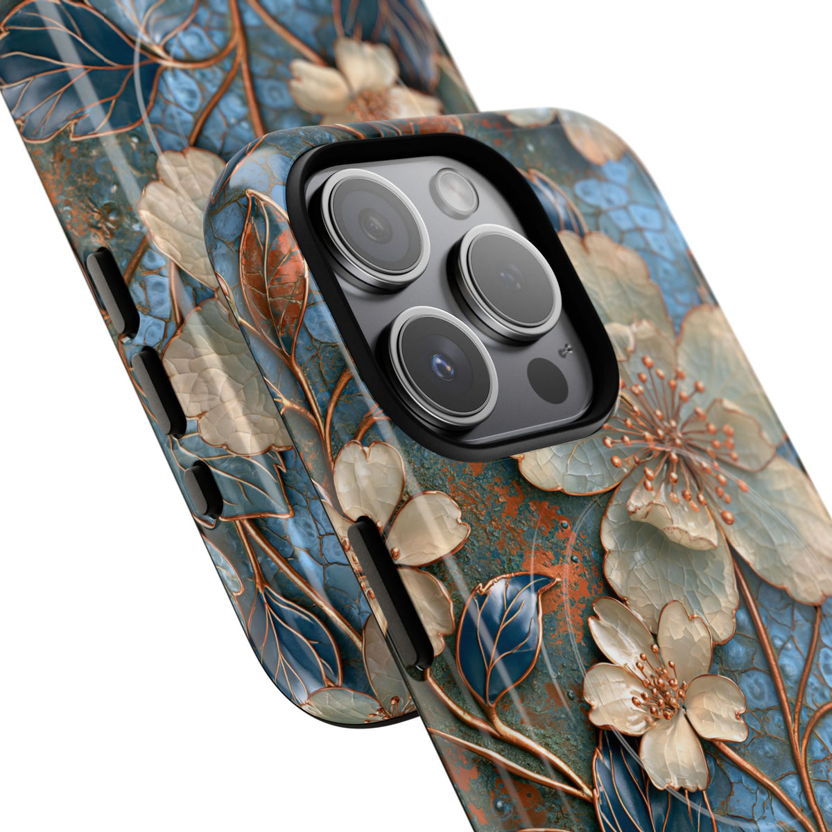 Gilded Blossom Reverie · Tough 2.0 Magnetic Phone Case for iPhone · Teal