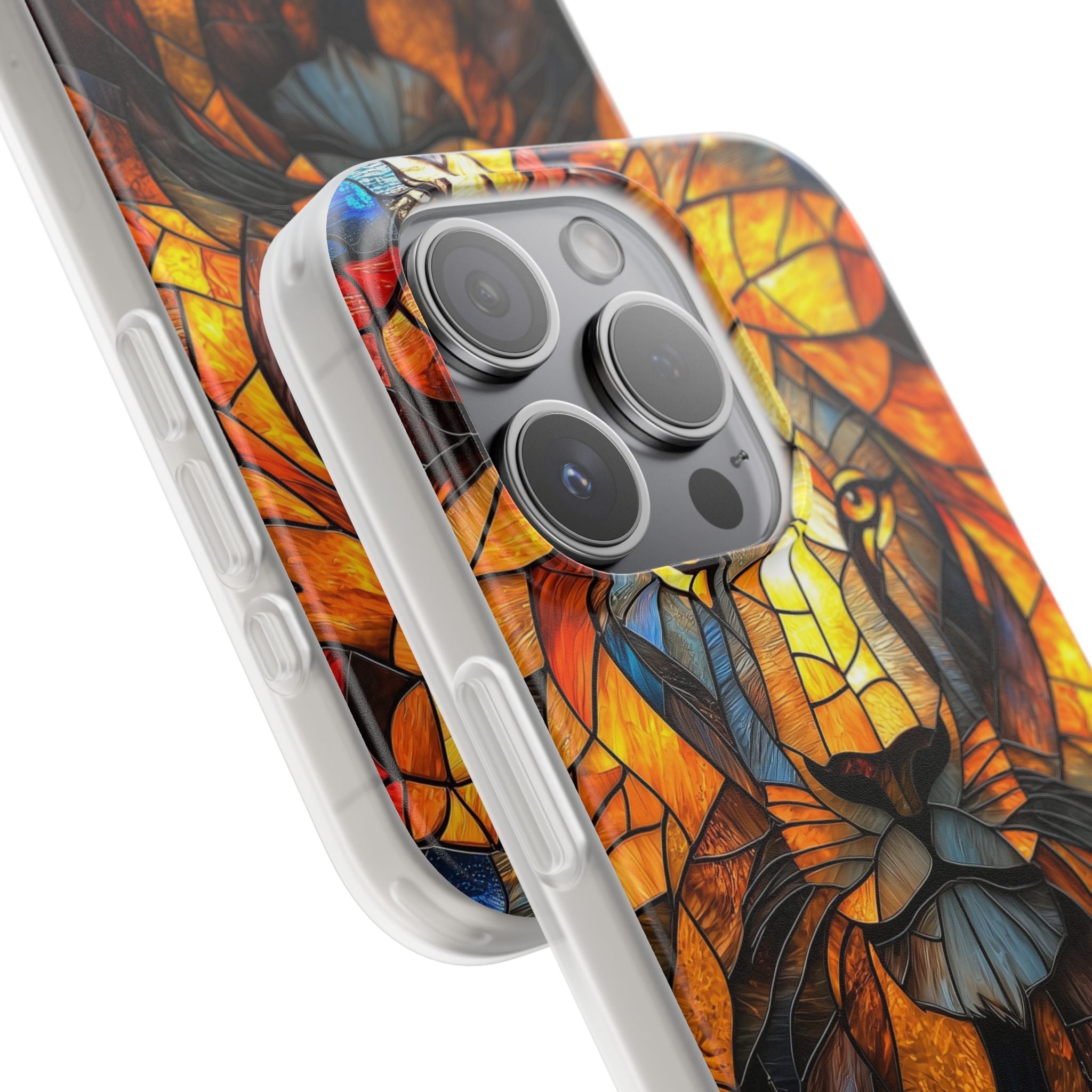 Amber Glass Lion · Soft Phone Case for iPhone