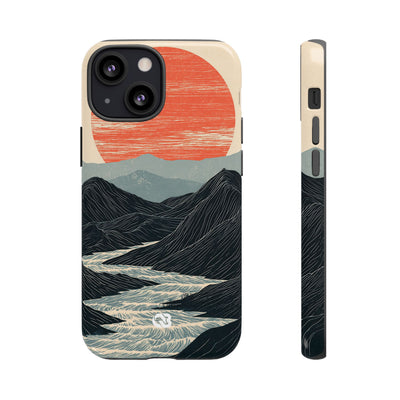 Crimson Ridge Horizon · Tough Phone Case for iPhone · Black