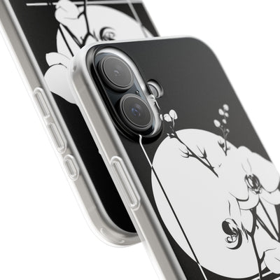Black Lite Phone Case for iPhone - Lunar Orchid Grid
