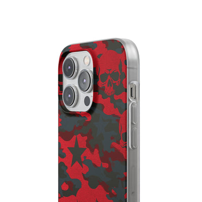Crimson Skull Camo · Lite Phone Case for iPhone ·  Red