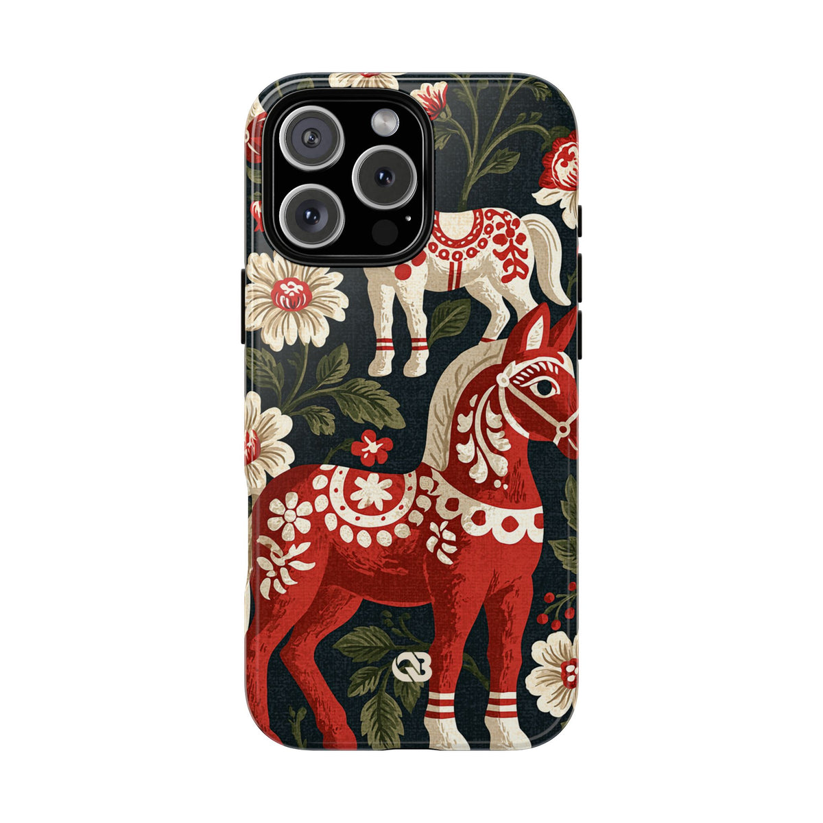 Nordic Dala Meadow · Tough Phone Case for iPhone · Red