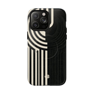 Beige Tough 2.0 Magnetic Phone Case for iPhone - Monolith Ivory Signal