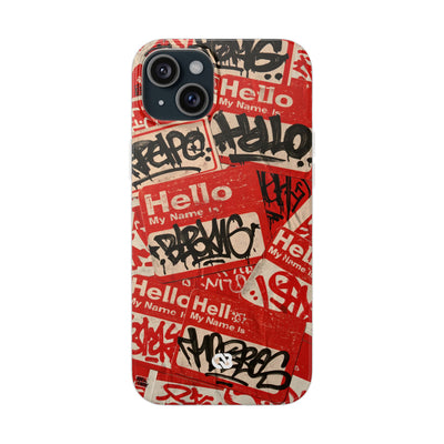Slap Tag Collage · Lite Phone Case for iPhone ·  Red