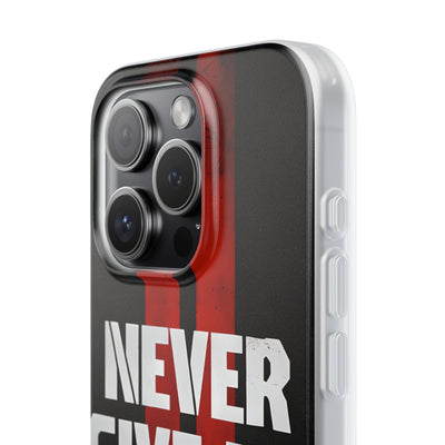 Crimson Grit Resolve · Soft Phone Case for iPhone