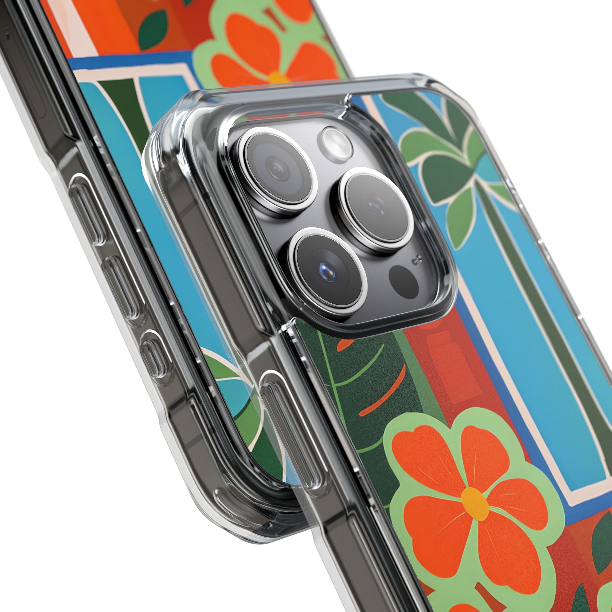 Vivid Jungle Collage · Impact etui na telefon dla iPhone · MagSafe