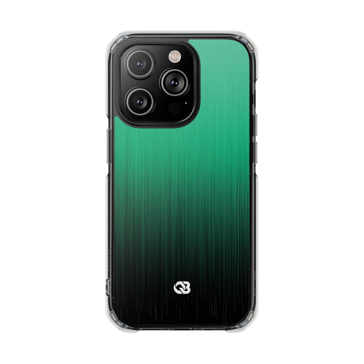 Emerald Cascade · Clear Impact Magnetic Phone Case for iPhone · Green
