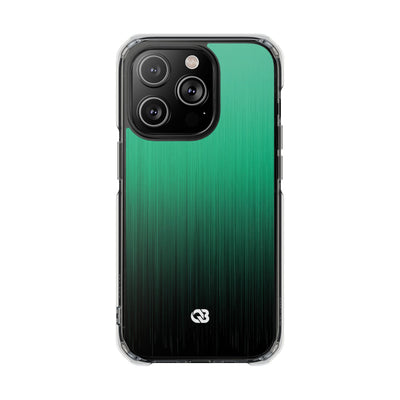 Emerald Cascade · Clear Impact Magnetic Phone Case for iPhone · Green