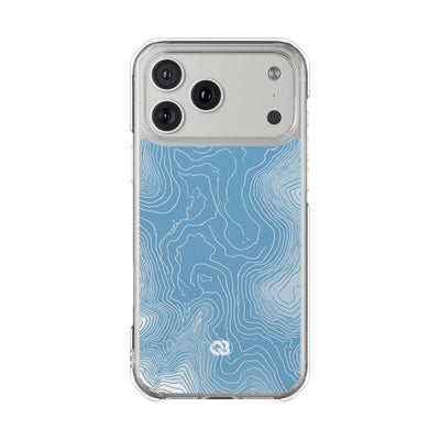Glacial Basin Topo · Clear Impact Magnetic Phone Case for iPhone · Blue