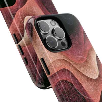 Rose Contour Waves · Tough 2.0 Magnetic Phone Case for iPhone · Pink