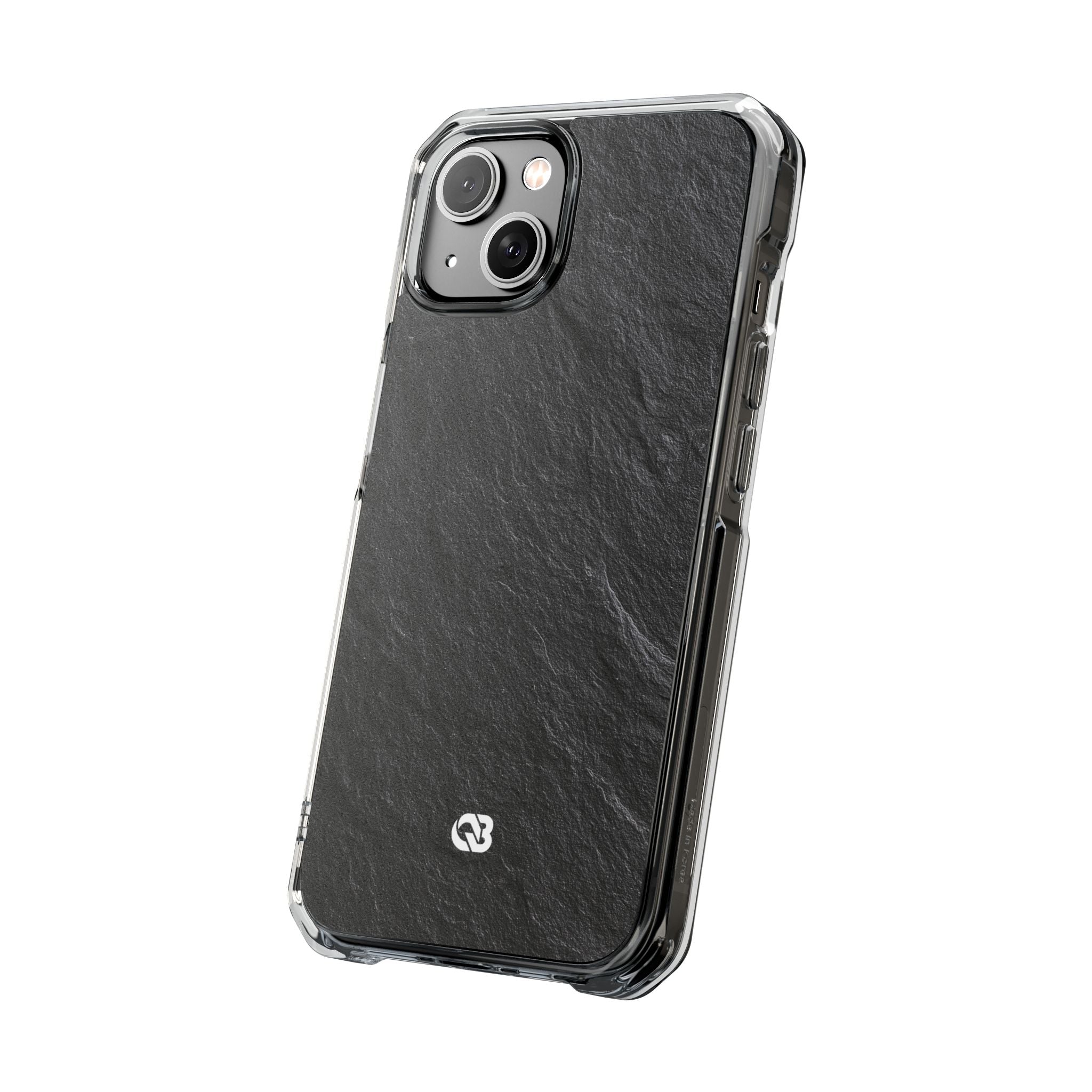 Black Impact MagSafe Phone Case for iPhone - Raw Obsidian Slate