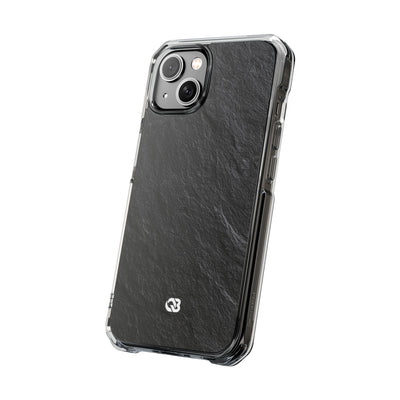 Black Impact MagSafe Phone Case for iPhone - Raw Obsidian Slate