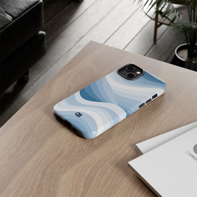Blue Tough Phone Case for iPhone - Glacial Indigo Flow