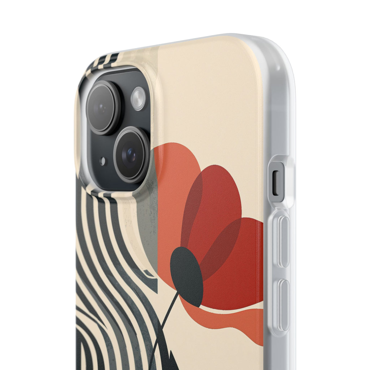 Modernist Poppy · Lite Phone Case for iPhone ·  Beige