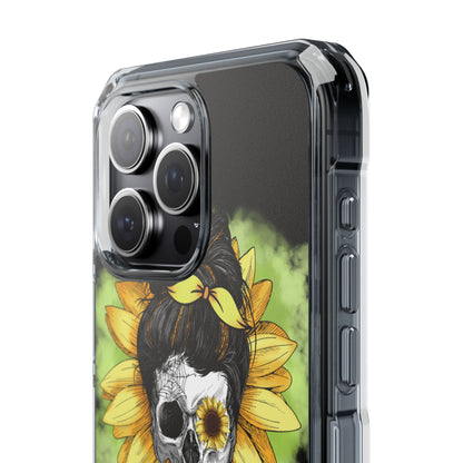 Sunflower Skull iPhone 15 Pro Max Case - Impact
