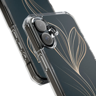 Teal Impact MagSafe Phone Case for iPhone - Sandstone Silk Flora