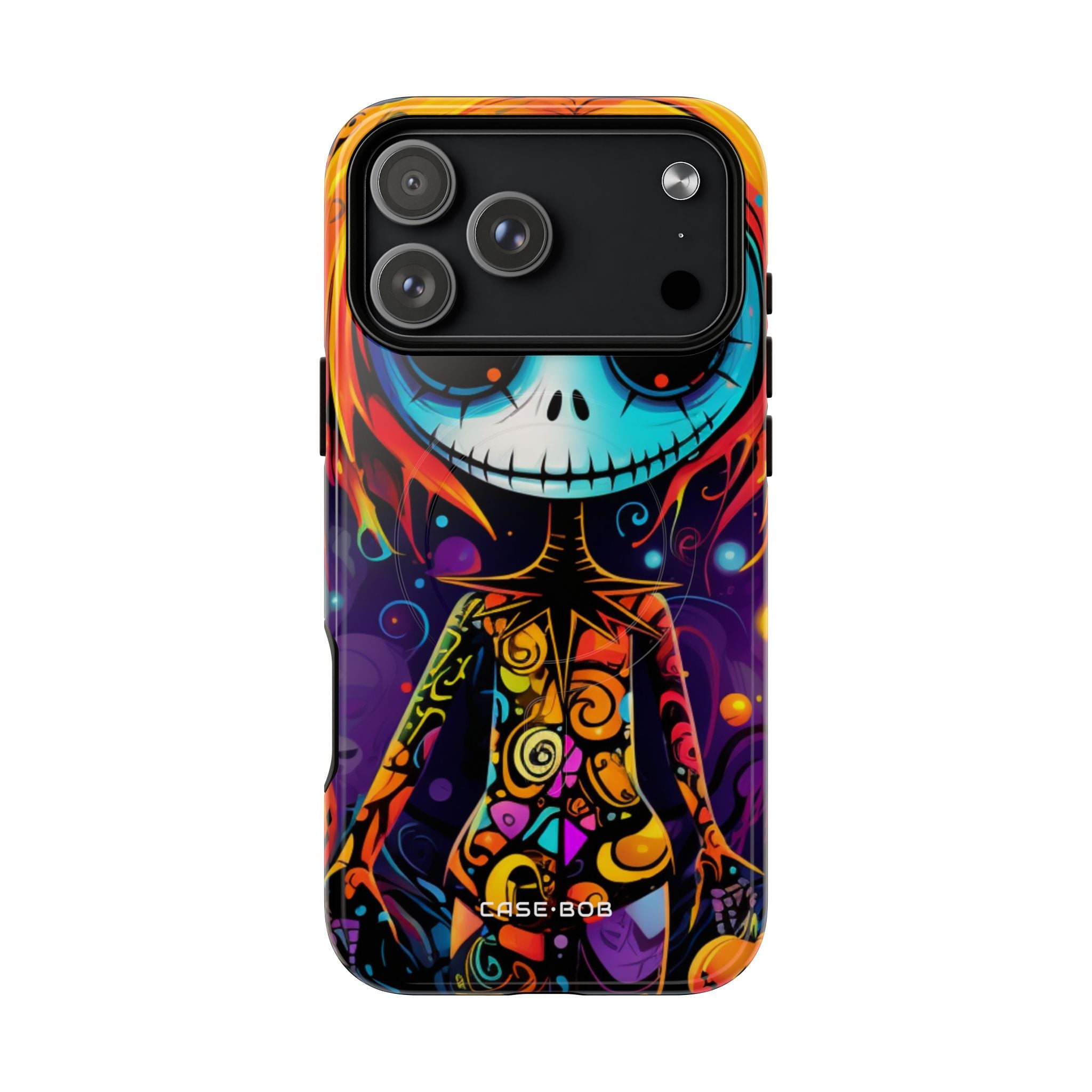 Blue Skull Swirl iPhone 17 Pro Max Case - Tough+ - CASE•BOB
