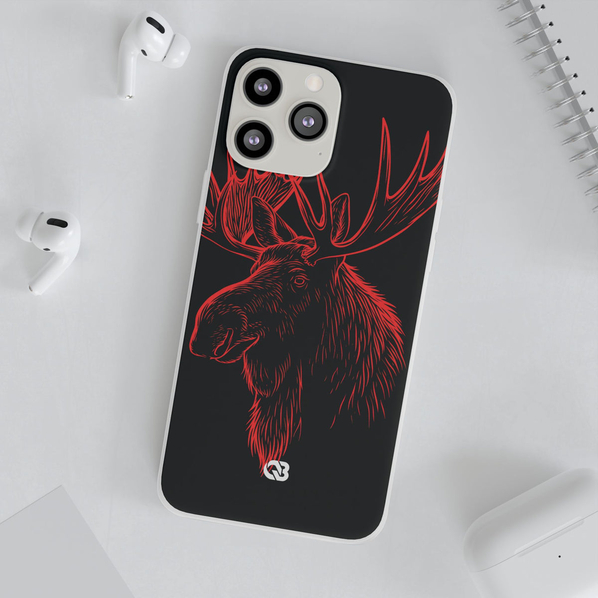 Nordic Elk · Lite Phone Case for iPhone ·  Black