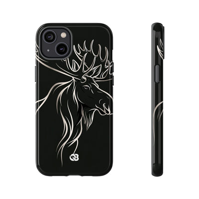 Nordic Moose Contour · Tough Phone Case for iPhone · Black