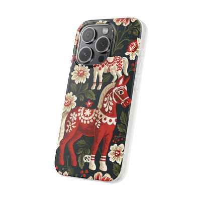 Nordic Dala Meadow · Lite Phone Case for iPhone ·  Red