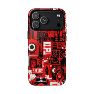 Neo Mecha Collage · Tough 2.0 Magnetic Phone Case for iPhone · Red