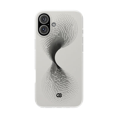 White Lite Phone Case for iPhone - Linear Torsion Grid