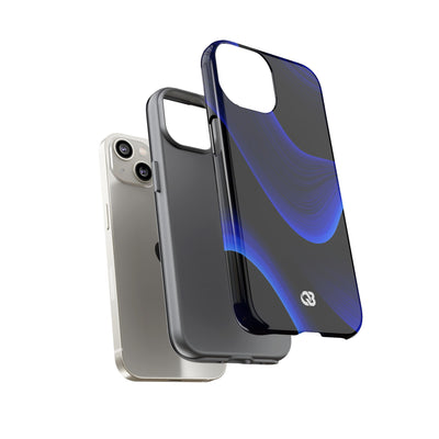 Blue Tough Phone Case for iPhone - Electric Cobalt Flow