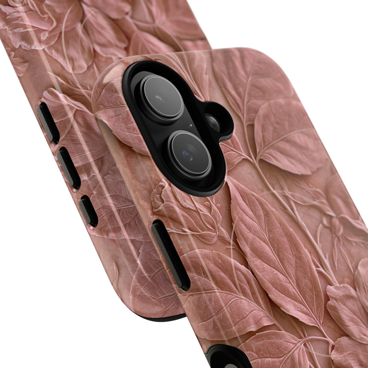 Blush Rose Relief · Tough 2.0 Magnetic Phone Case for iPhone · Pink