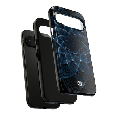Blue Tough Phone Case for Google Pixel - Cobalt Geometric Bloom