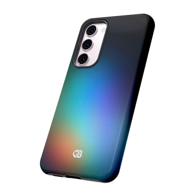 Black Tough Phone Case for Samsung - Electric Prism Grain