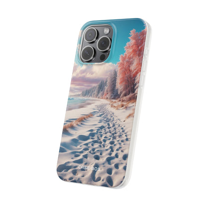 Snowy Footprints iPhone 15 Pro Max Case - Soft