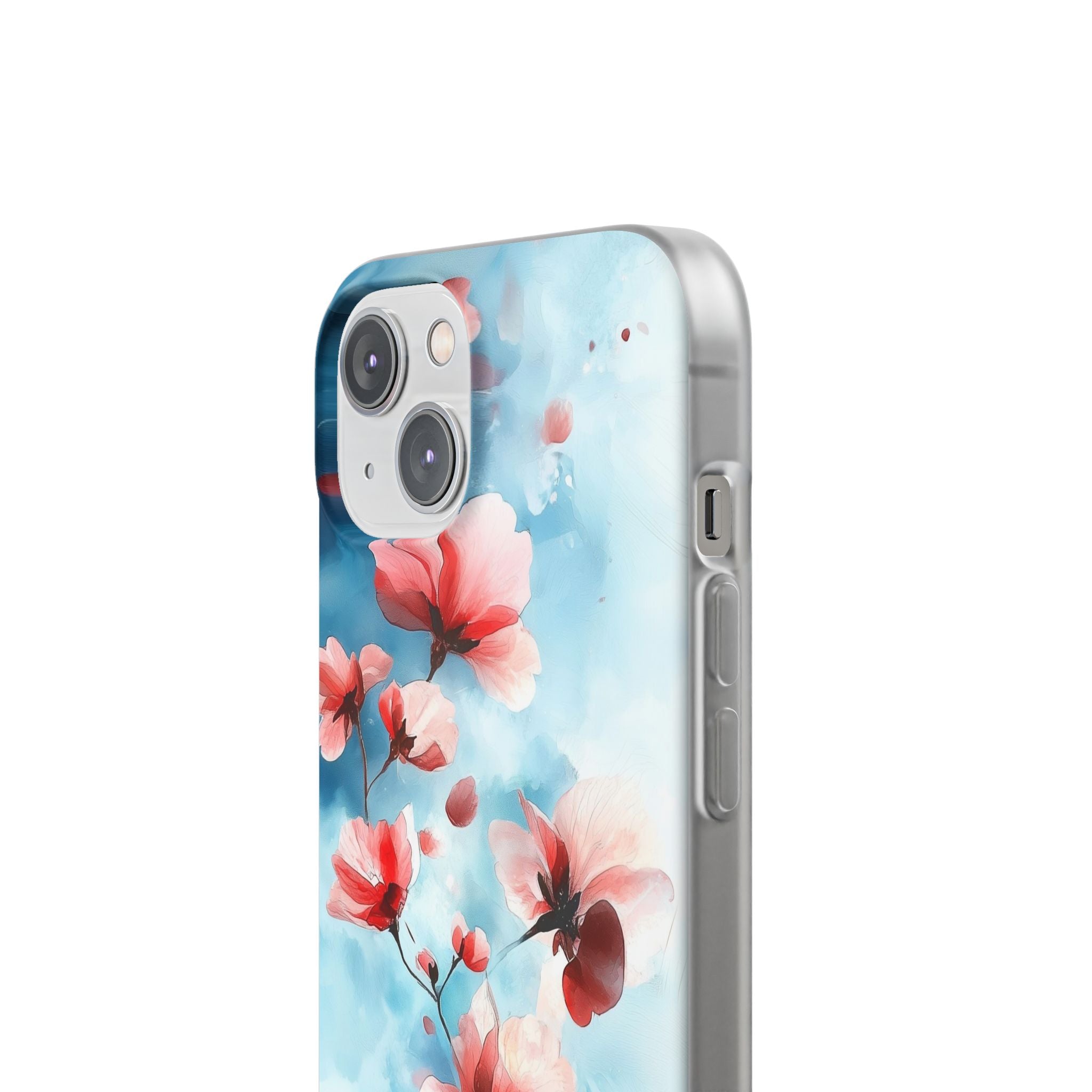 Pink Blossom Drift iPhone 14 Skal - Mjuk