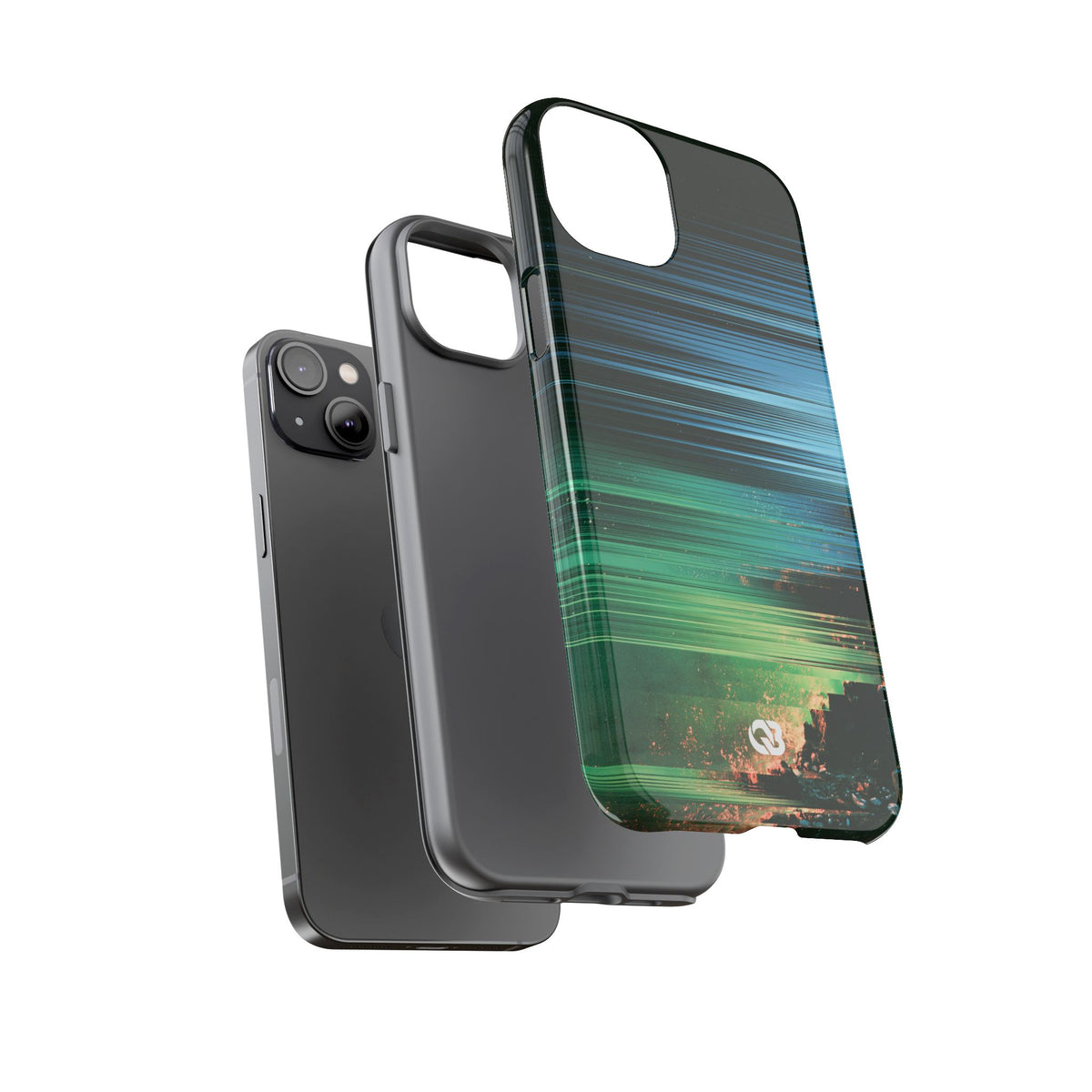 Digital Shoreline Drift · Tough Phone Case for iPhone · Teal