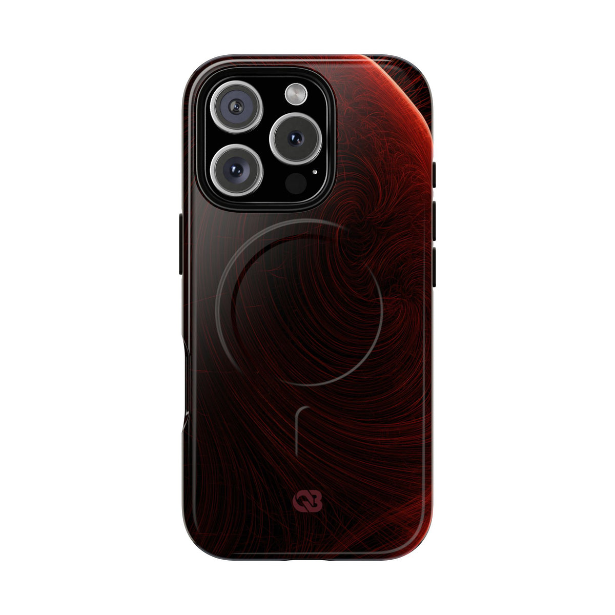 Red Tough 2.0 Magsafe Phone Case for iPhone - Crimson Flare Flux