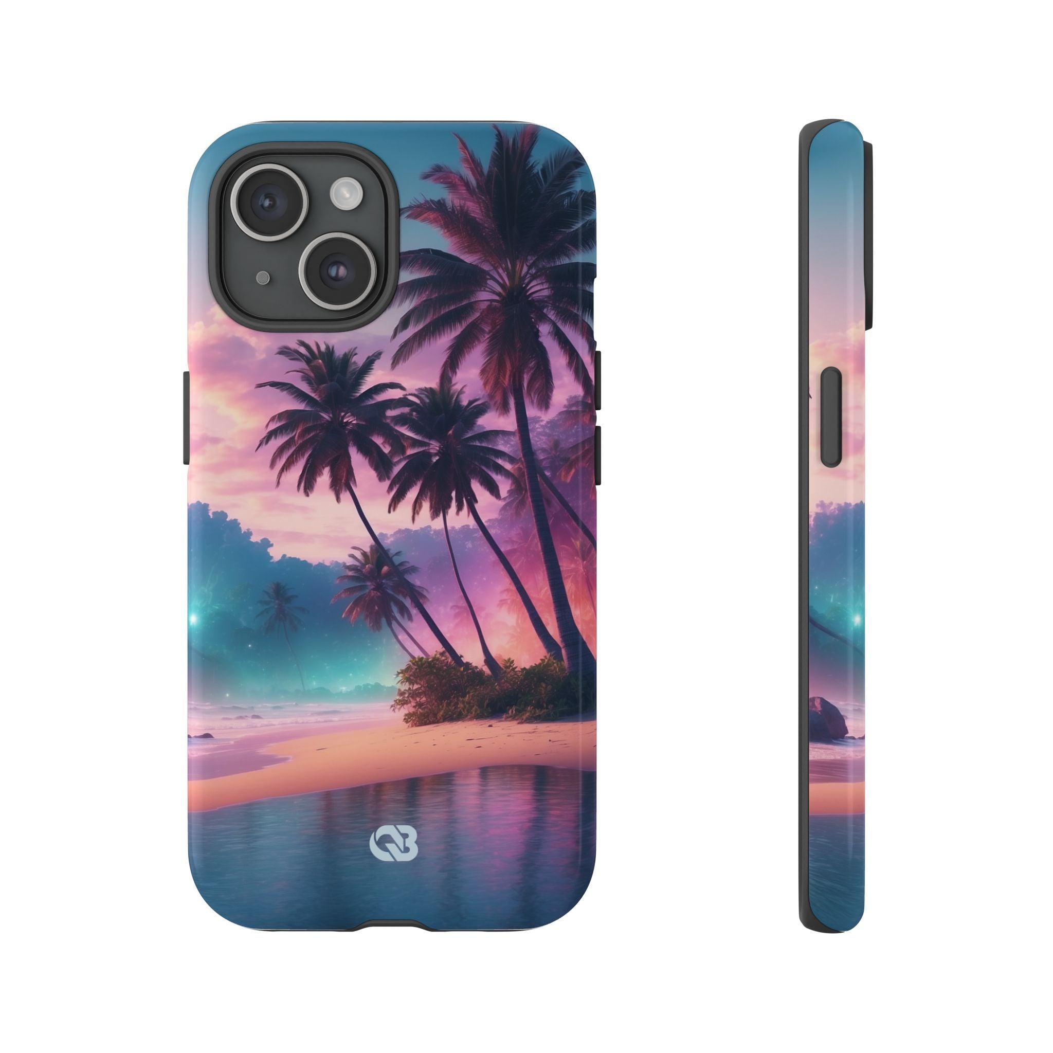 Neon Shore Palms · Tough Handyhülle für iPhone