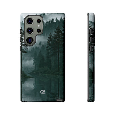 Green Tough Phone Case for Samsung - Misty Evergreen Mirror