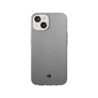 Grey Lite Phone Case for iPhone - Chrome Mesh Warp