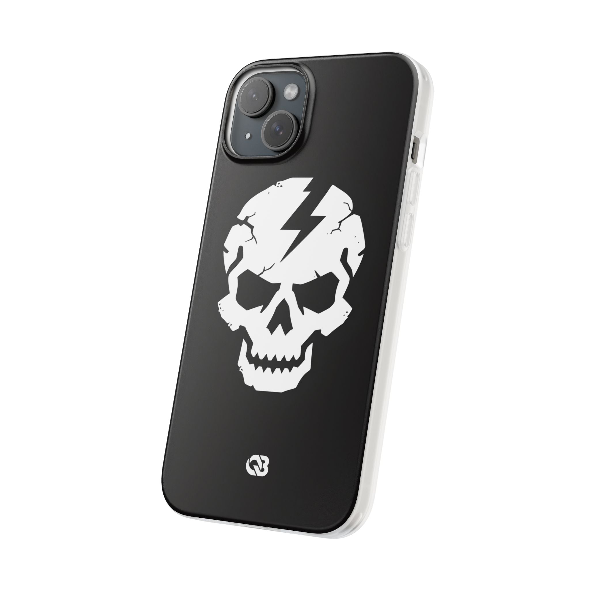 Shattered Bolt Skull · Soft Phone Case for iPhone