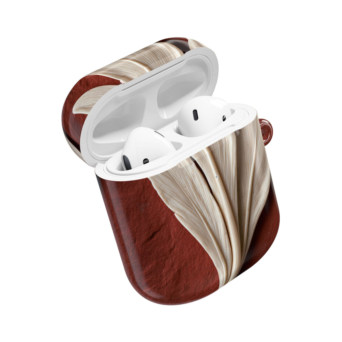 Carved Ivory Plume · Hard Case for AirPods & AirPods Pro · Red
