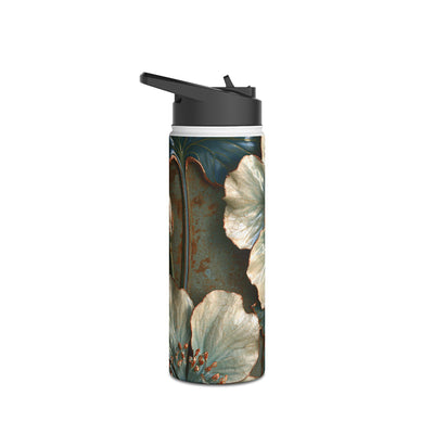 Gilded Blossom Reverie · Insulated Water Bottle · Teal
