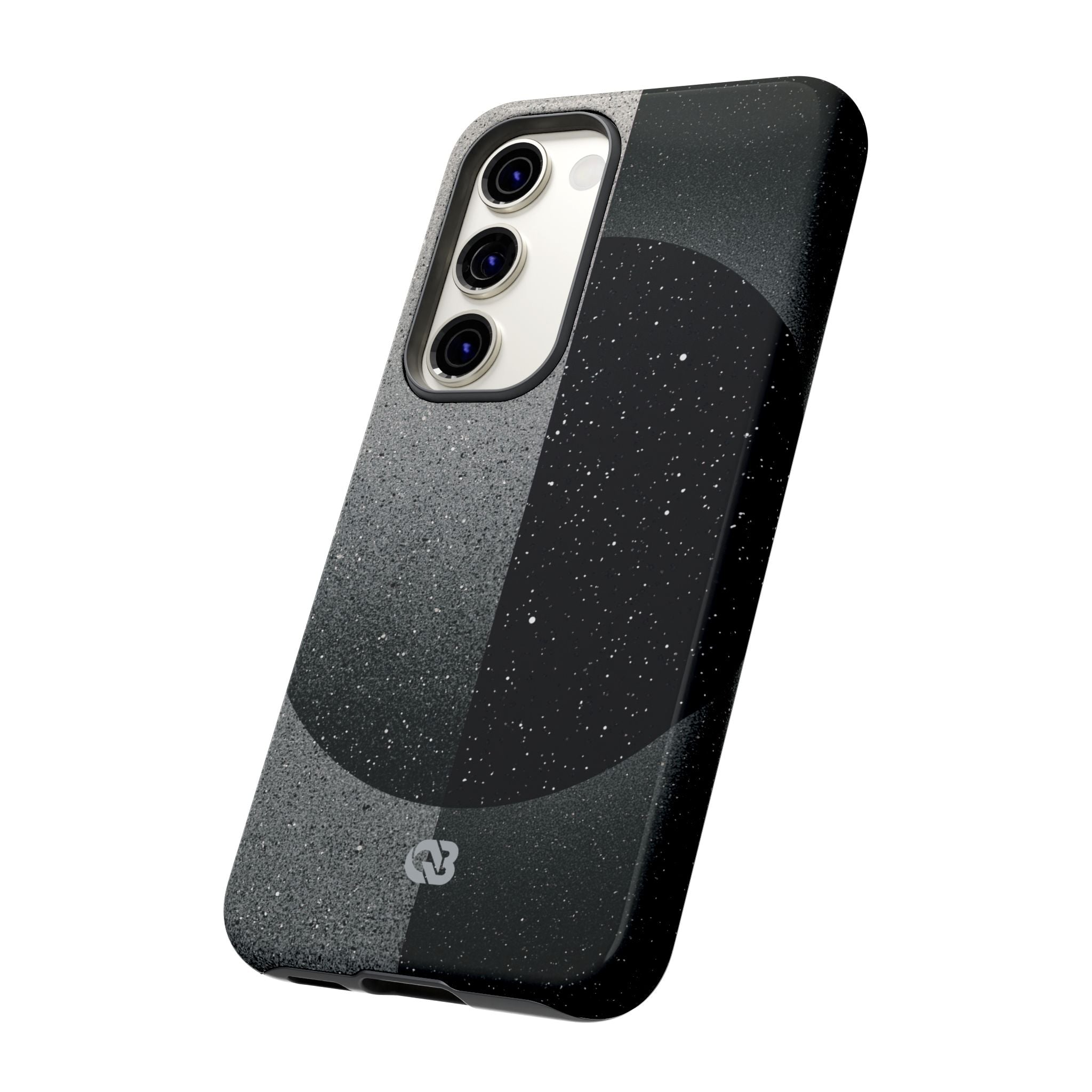 Black Tough Phone Case for Samsung - Lunar Static Orbit