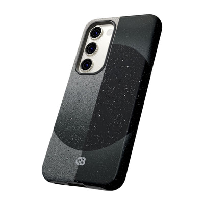 Black Tough Phone Case for Samsung - Lunar Static Orbit