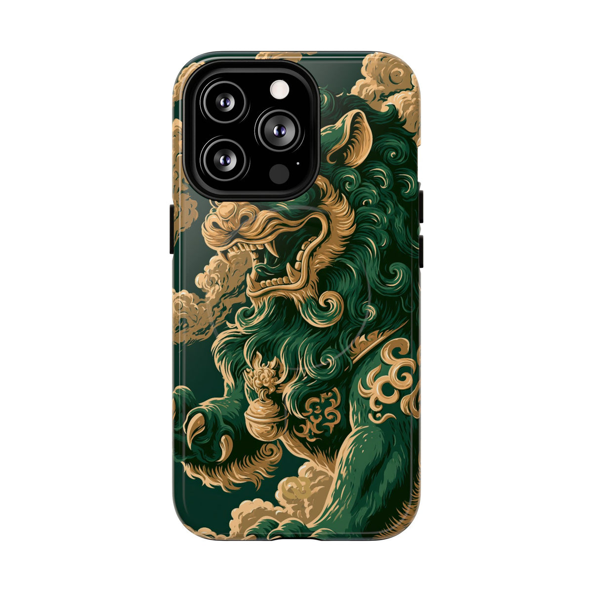 Imperial Guardian Lion · Tough 2.0 Magnetic Phone Case for iPhone · Green