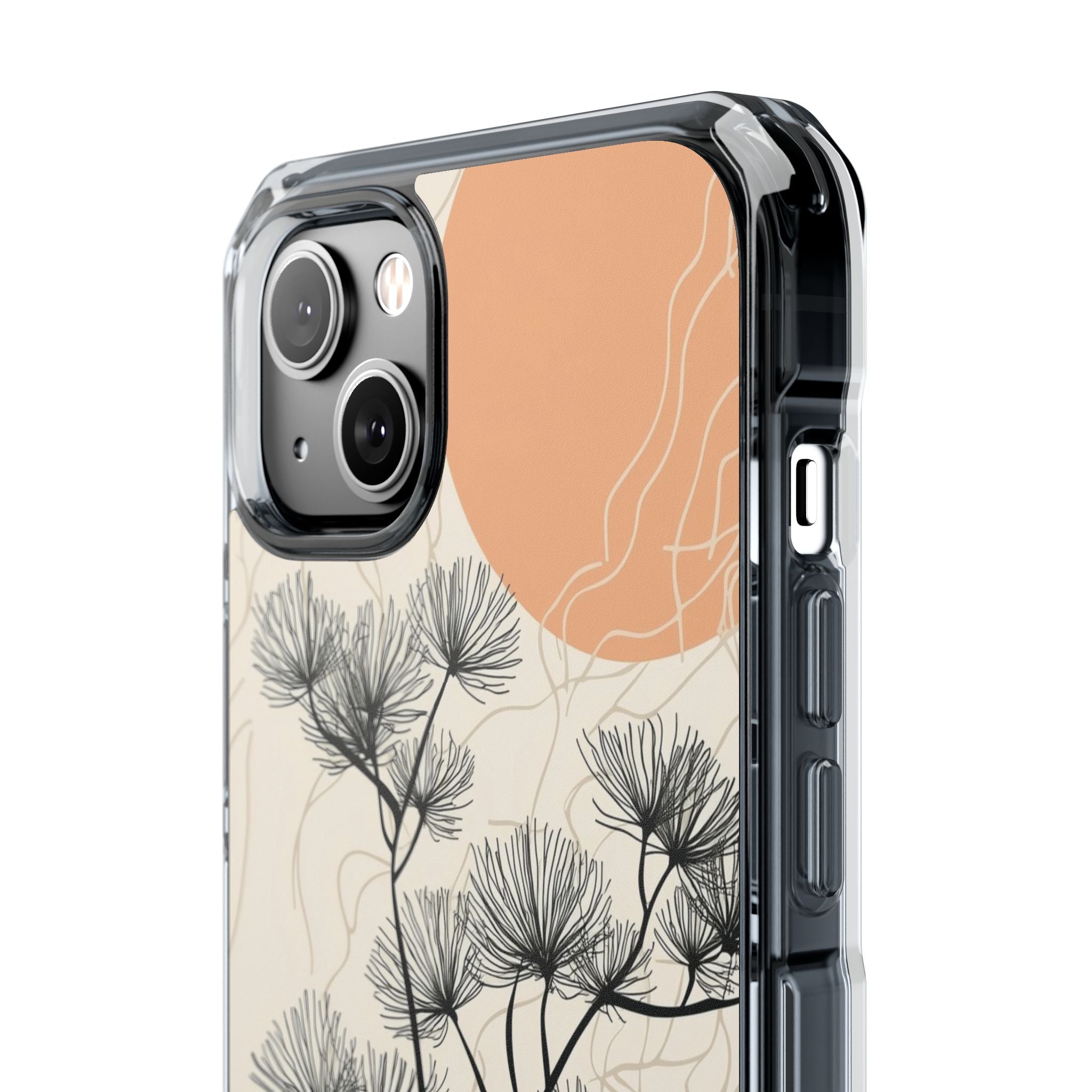 Spiky Tree Sunset iPhone 14 Plus Cover - Impact