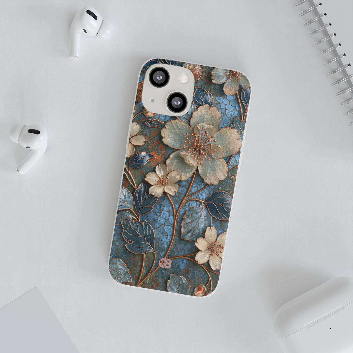 Gilded Blossom Reverie · Lite Phone Case for iPhone ·  Teal