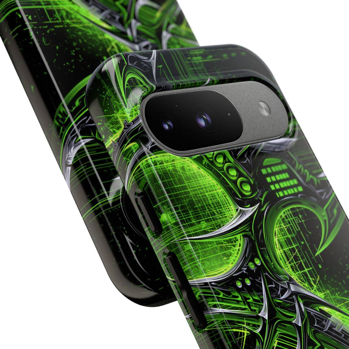 Cyber Sigil Grid · Tough Phone Case for Pixel ·  Green