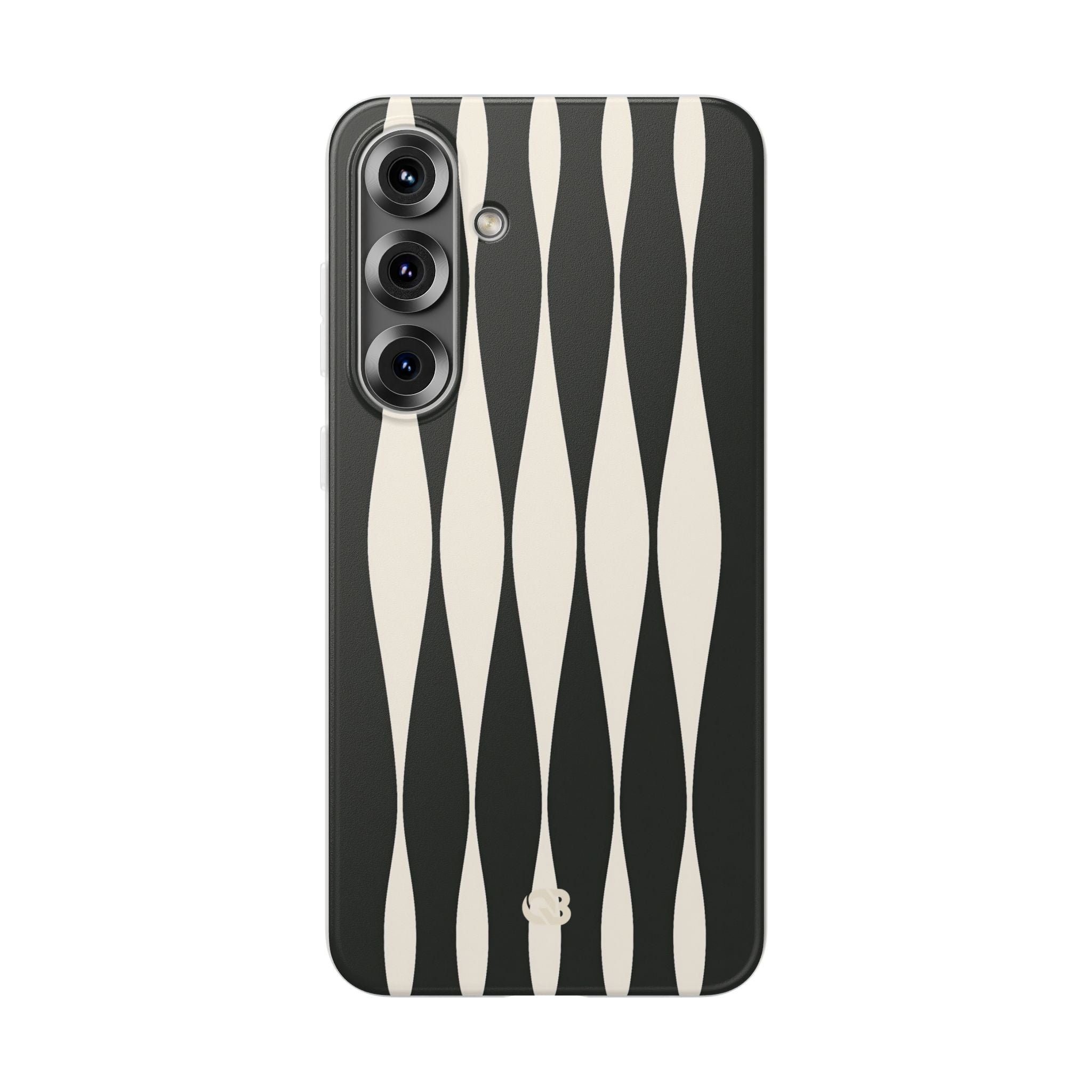 Black Lite Phone Case for Samsung - Ivory Spindle Grid