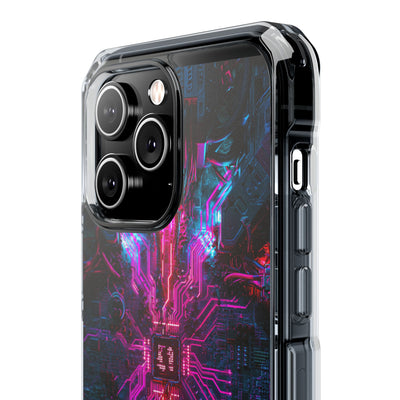 Neural Circuit Core · Clear Impact Magnetic Phone Case for iPhone ·  Black
