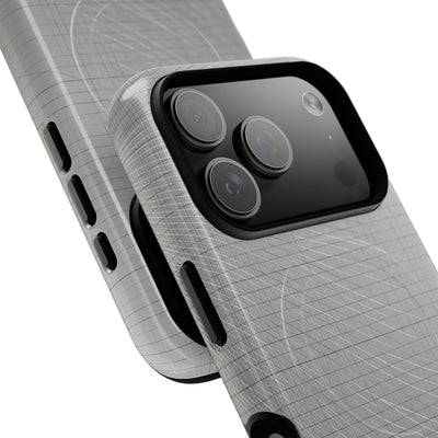 Grey Tough 2.0 Magsafe Phone Case for iPhone - Chrome Mesh Warp
