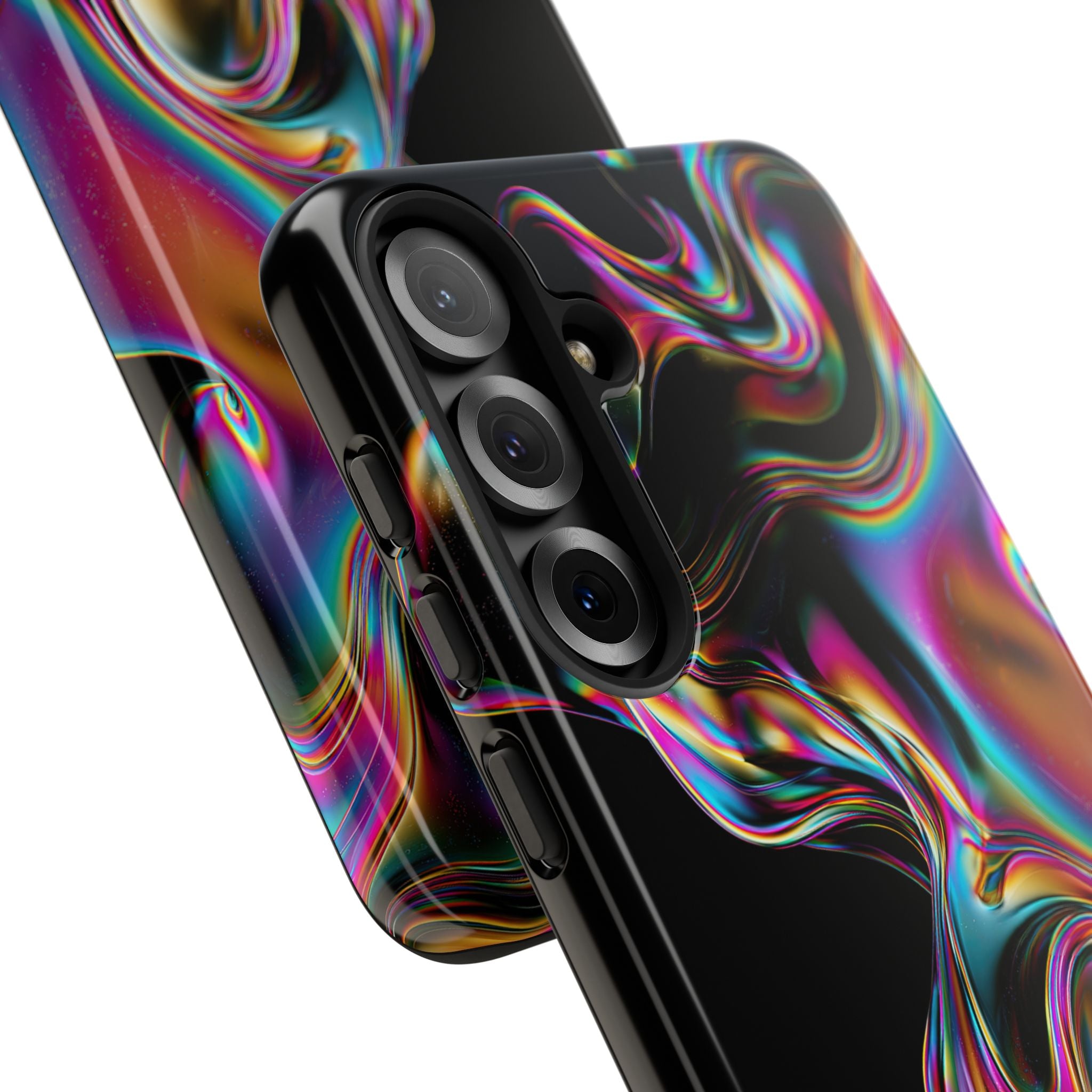 Purple Tough Phone Case for Samsung - Liquid Neon Chrome